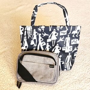 Sydney Love Black & White Mini Travel Tote & NXT Mobile Tech Accessory Organizer